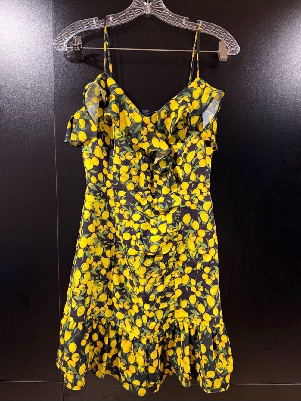 Parker Yellow Lemon Print Ruffle Sundress